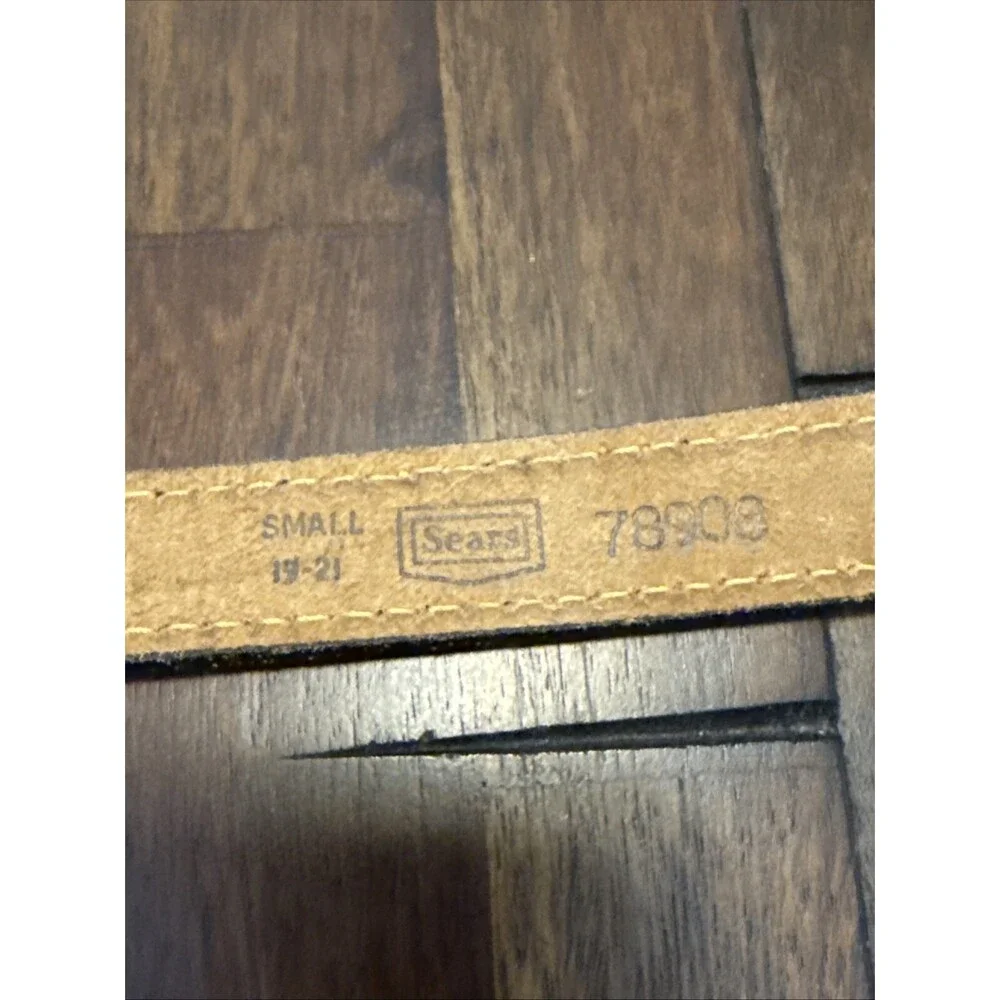 Vintage Chambers Belt Co. Kids Western Belt - Handcrafted Leather - Size S 19-21